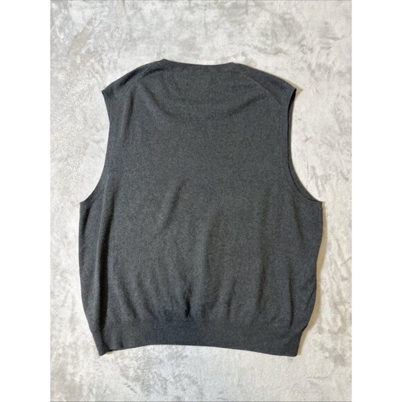 Polo Ralph Lauren Men’s XXL Gray Pima Cotton V-Neck Sweater Vest Pullover - Picture 8 of 10